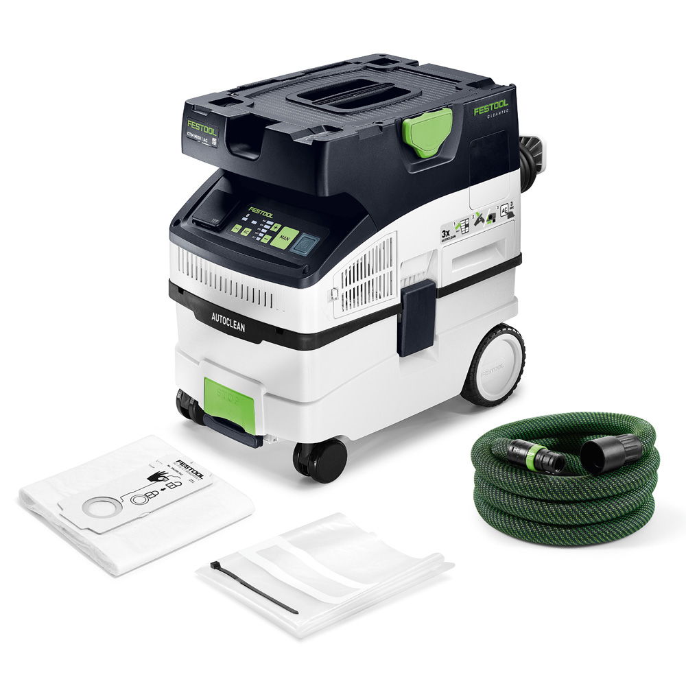 جارو برقی صنعتی فستول آلمان مدل Festool CLEANTEC CTM MIDI I AC | سیستم AutoClean | مکنده حرفه‌ای برای گرد و غبار مضر